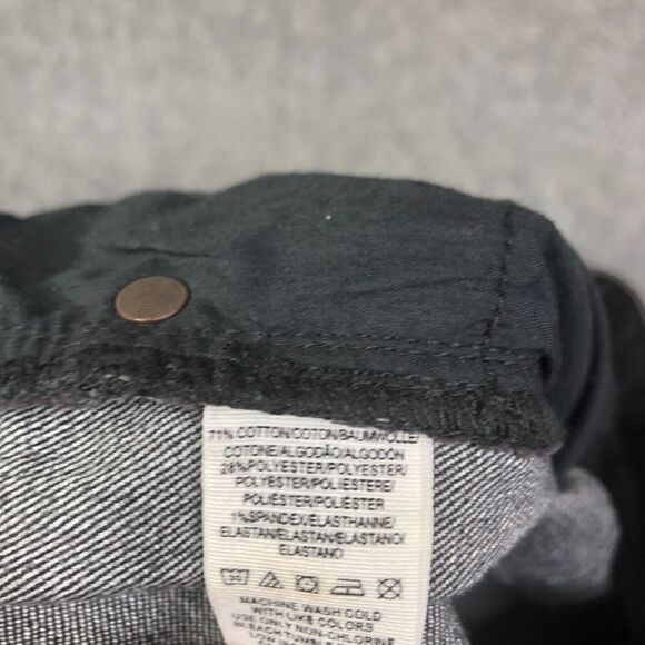 FREE PEOPLE Low Rise Skinny Jeans W27 Black Distressed Fray Step Hem Stretch - Picture 7 of 10